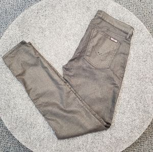 Hudson gold metallic dark jeans